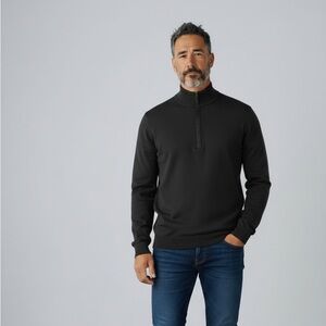 Boss x Porsche Men's Black Zip-Up Sweater